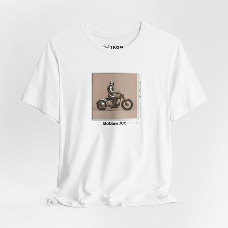 T-Shirt minimalistische Kunst: Bobber-Kunstsammlung - "Knight Bobber" – Bild 2