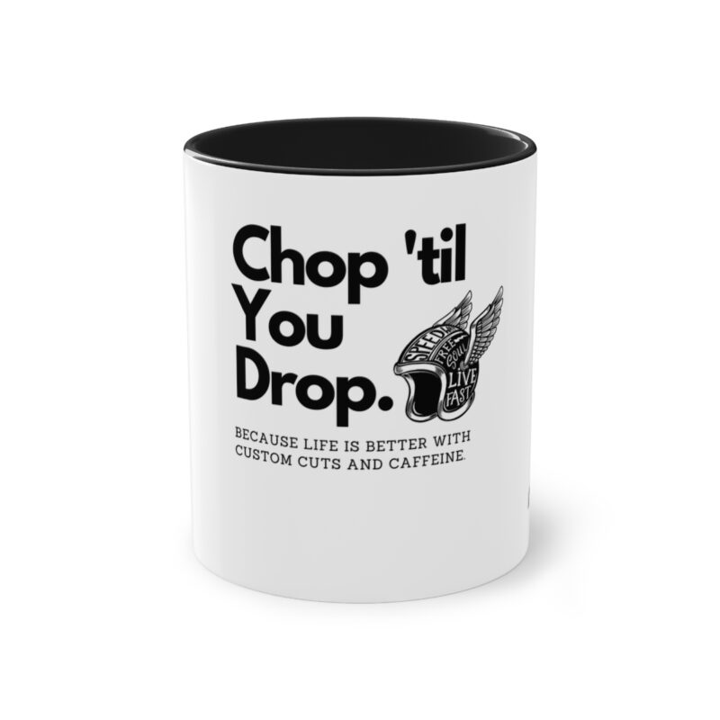 Chop 'til you drop: Zweifarbige Kaffeetasse