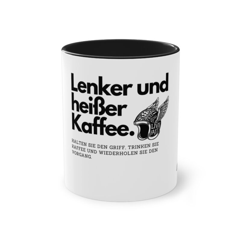 Lenker und h. Kaffee: Zweifarbige Kaffeetasse