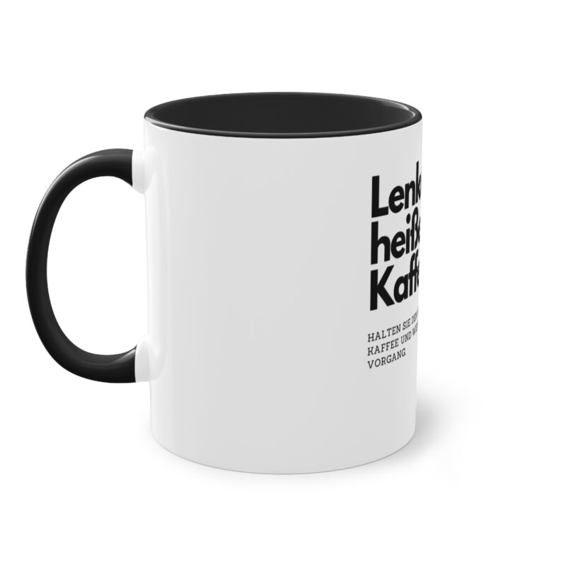 Lenker und h. Kaffee: Zweifarbige Kaffeetasse – Bild 3