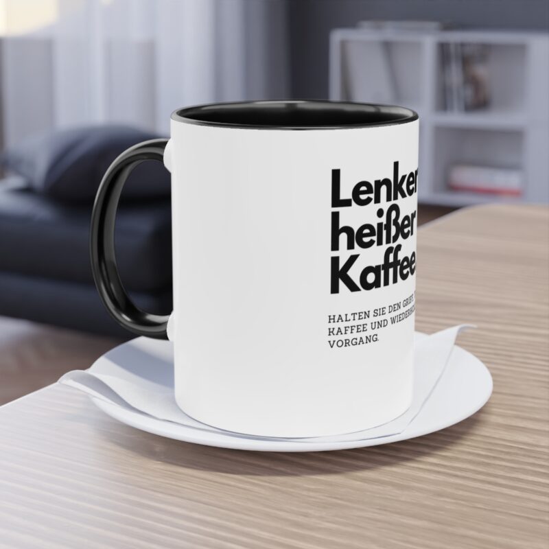 Lenker und h. Kaffee: Zweifarbige Kaffeetasse – Bild 6