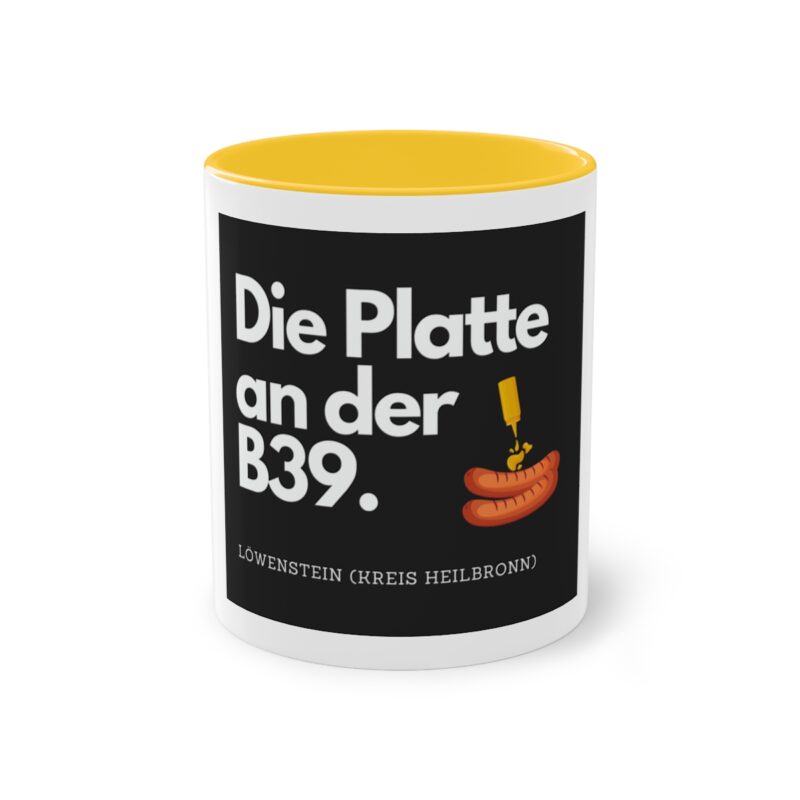 Die Platte - Löwenstein: Zweifarbige Kaffeetasse